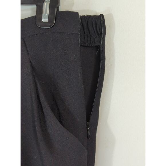 Zara Black Trouser Pants Women's Medium Pleated High Waisted Corpcore Career - Picture 6 of 12